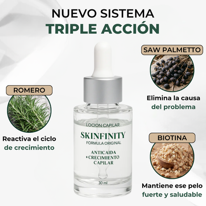 Fórmula Natural Para el Crecimiento del Cabello Triple Acción