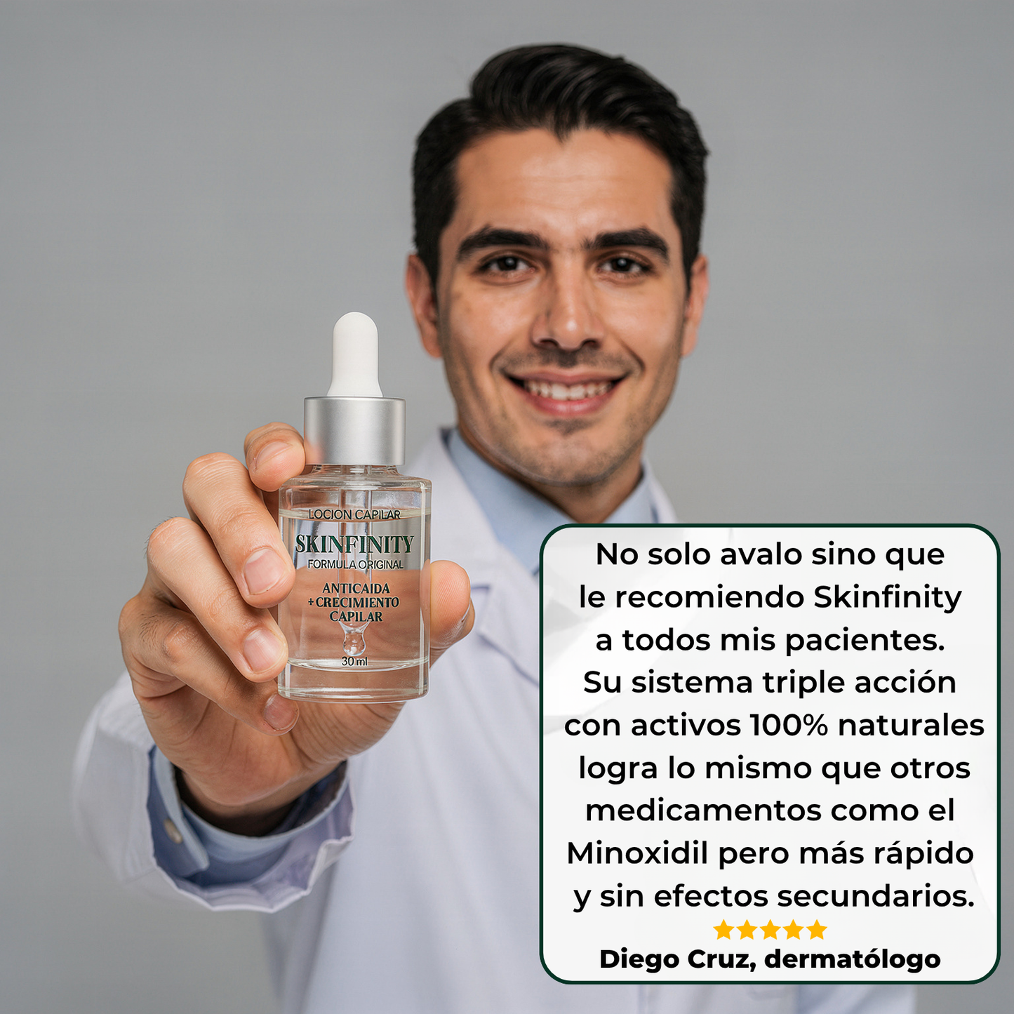 Fórmula Natural Para el Crecimiento del Cabello Triple Acción